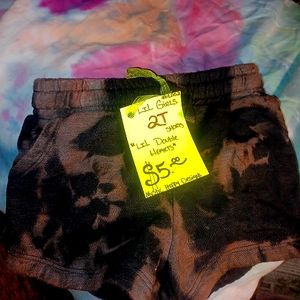 Brand new , never worn,  girls soft shorts.  Reverse Tie Dyed